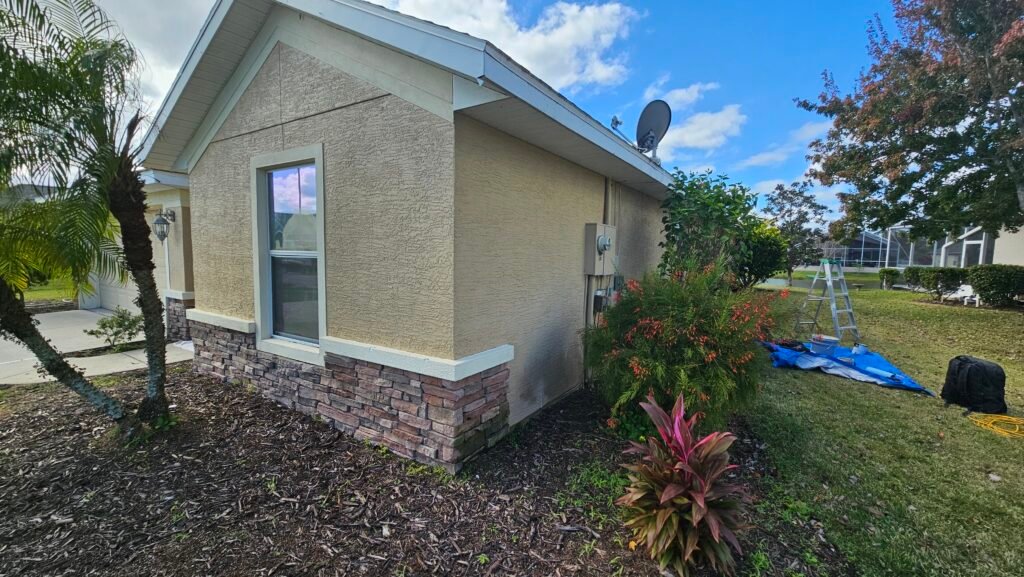 Residential exterior painting and protection in Florida.