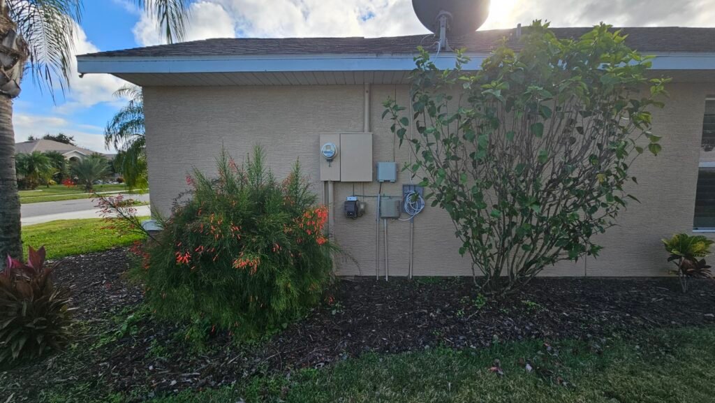 Residential exterior painting project with high-quality finish.