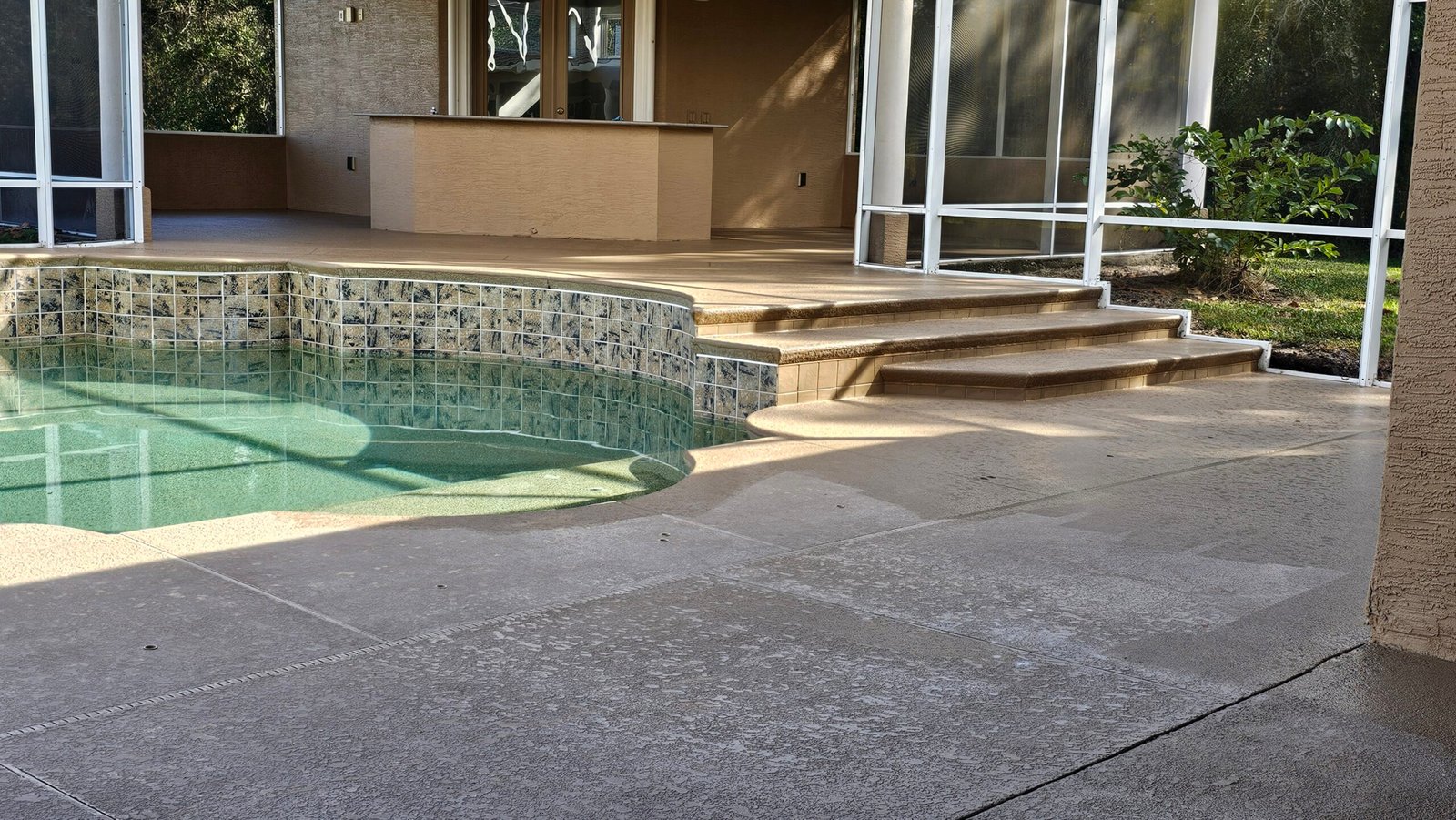 Modern bathroom vanity installation with custom mirror in Daytona Beach - Florida's Handyman and Renovation Services