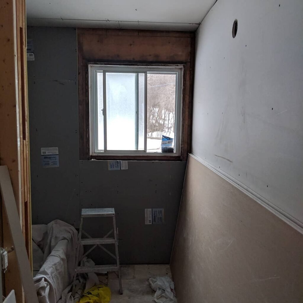 Custom bathroom renovation with new tile and paint in New Smyrna Beach Florida